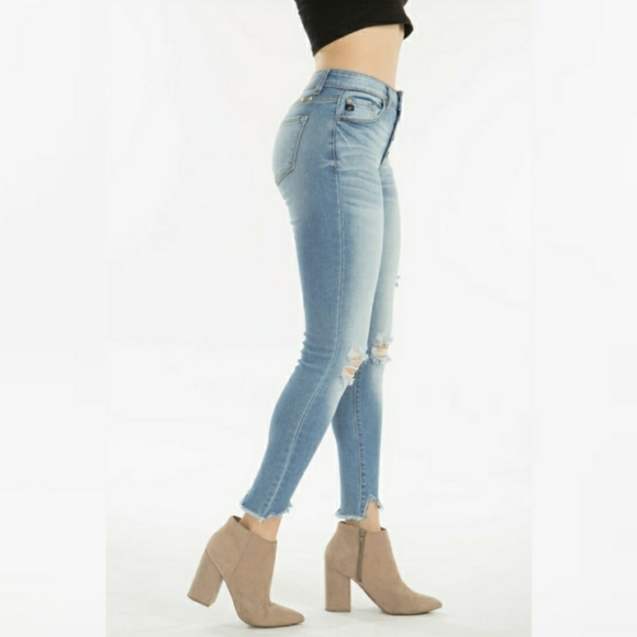 Kancan Light Wash High Rise Button Fly Skinny Jean - Picture 8 of 15